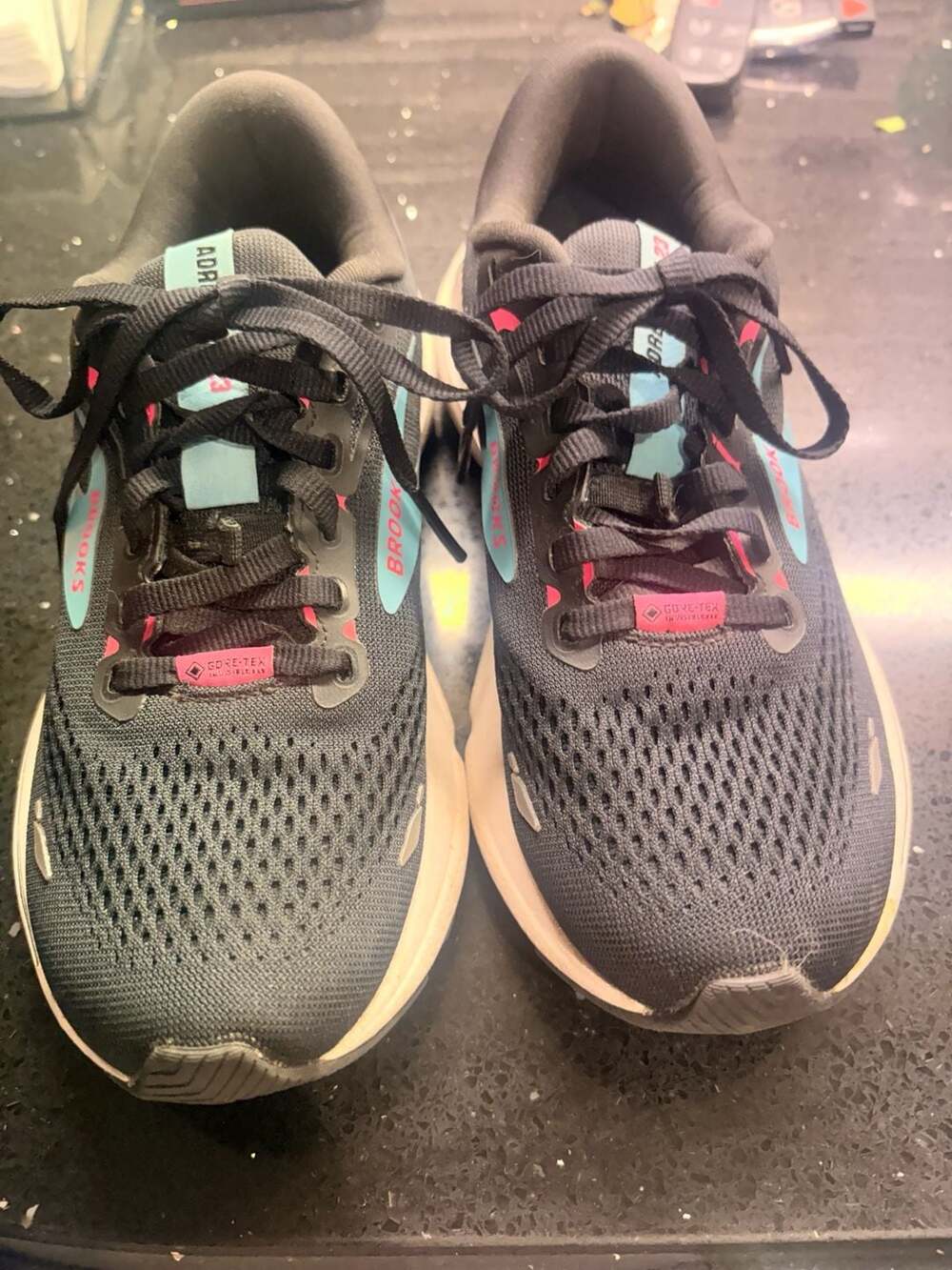 Brooks Adrenaline GTS 23 GTX Women's Running Shoes Black Aqua Pink